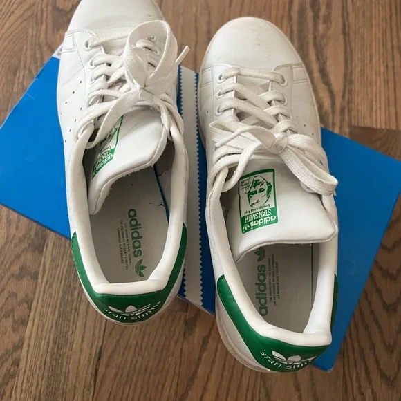 Adidas Stan Smith White/Green Size 9/41.5 - Picture 4 of 6